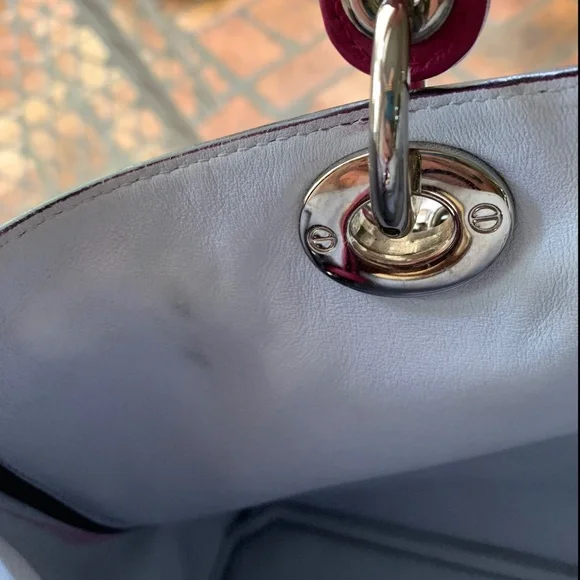 Christian Dior Pink/Magenta Lady Dior Bag Rare - Picture 8 of 11